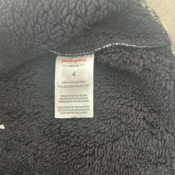 Original Weatherproof Vintage Sherpa Lined Plaid Shirt Jacket Black 4 NWT - Picture 4 of 4